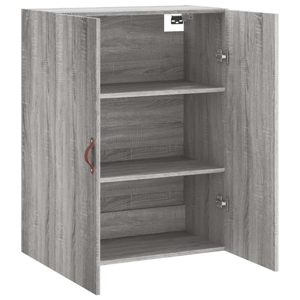 vidaXL Wall Mounted Cabinet Grey Sonoma 69,5x34x90 cm