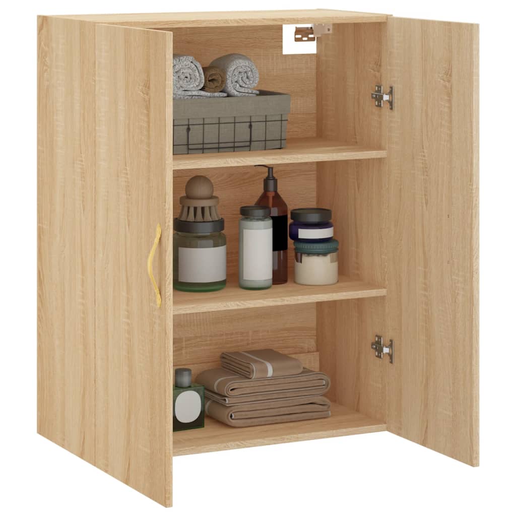 vidaXL Wall Mounted Cabinet Sonoma Oak 69,5x34x90 cm