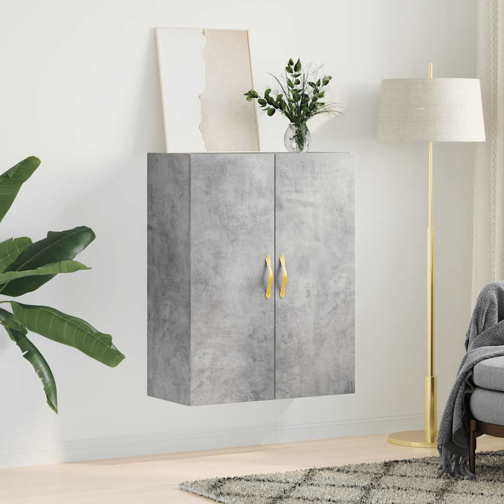 vidaXL Wall Mounted Cabinet Concrete Grey 69,5x34x90 cm
