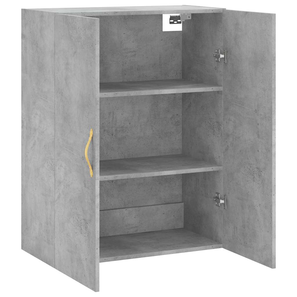 vidaXL Wall Mounted Cabinet Concrete Grey 69,5x34x90 cm