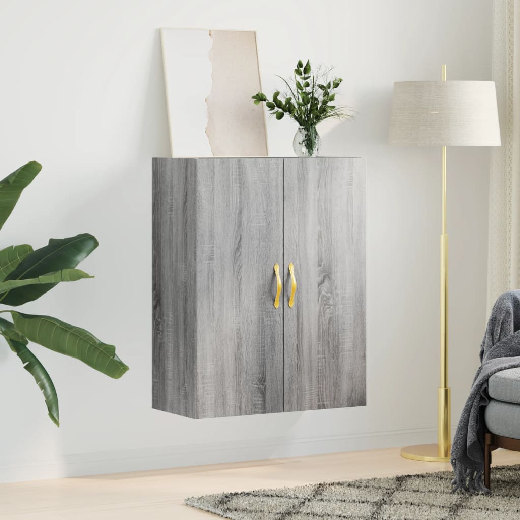vidaXL Wall Mounted Cabinet Grey Sonoma 69,5x34x90 cm