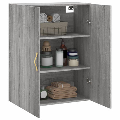 vidaXL Wall Mounted Cabinet Grey Sonoma 69,5x34x90 cm