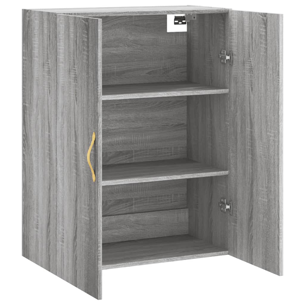 vidaXL Wall Mounted Cabinet Grey Sonoma 69,5x34x90 cm