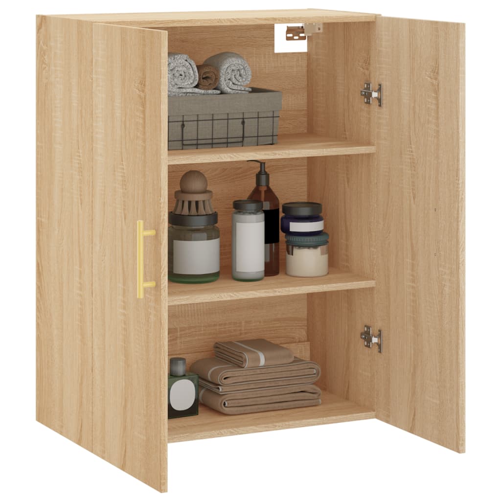vidaXL Wall Mounted Cabinet Sonoma Oak 69,5x34x90 cm