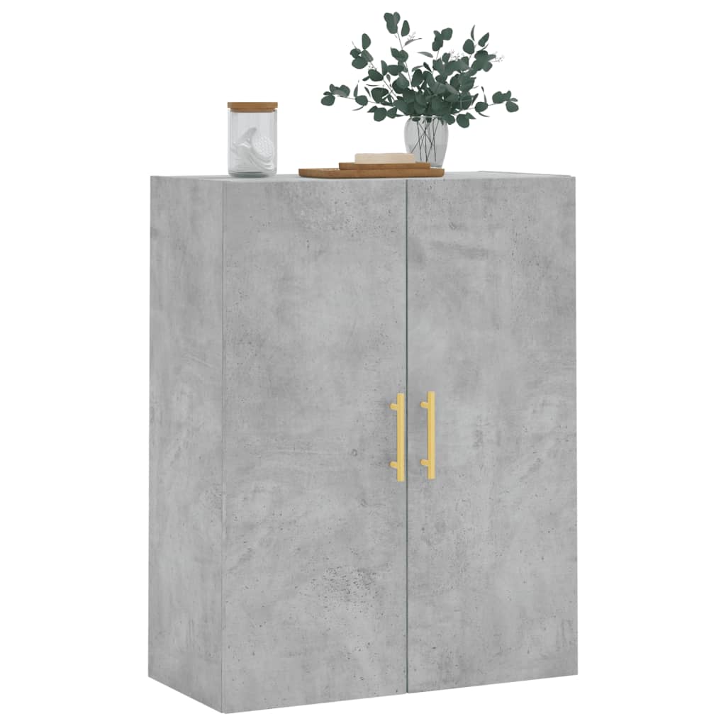 vidaXL Wall Mounted Cabinet Concrete Grey 69,5x34x90 cm