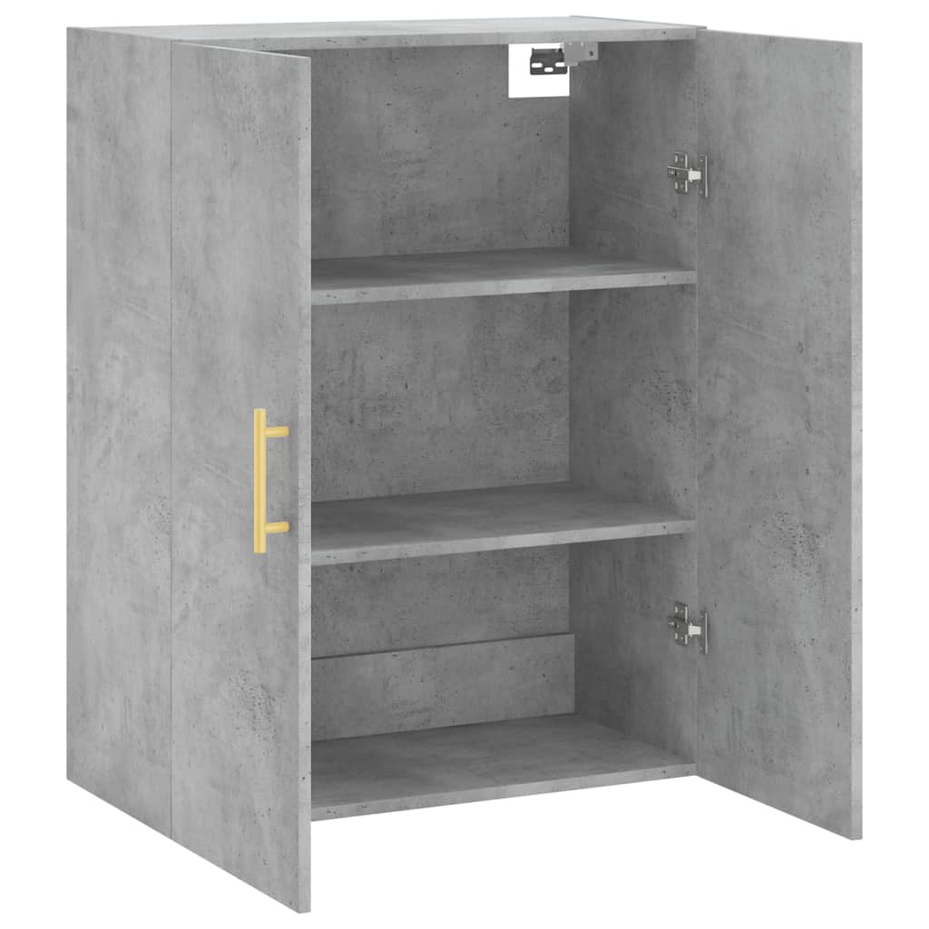 vidaXL Wall Mounted Cabinet Concrete Grey 69,5x34x90 cm