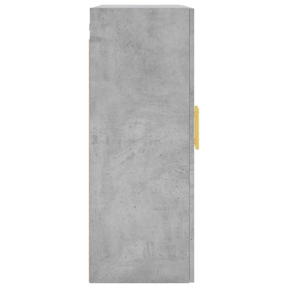 vidaXL Wall Mounted Cabinet Concrete Grey 69,5x34x90 cm