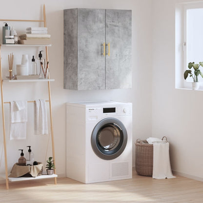 vidaXL Wall Mounted Cabinet Concrete Grey 69,5x34x90 cm