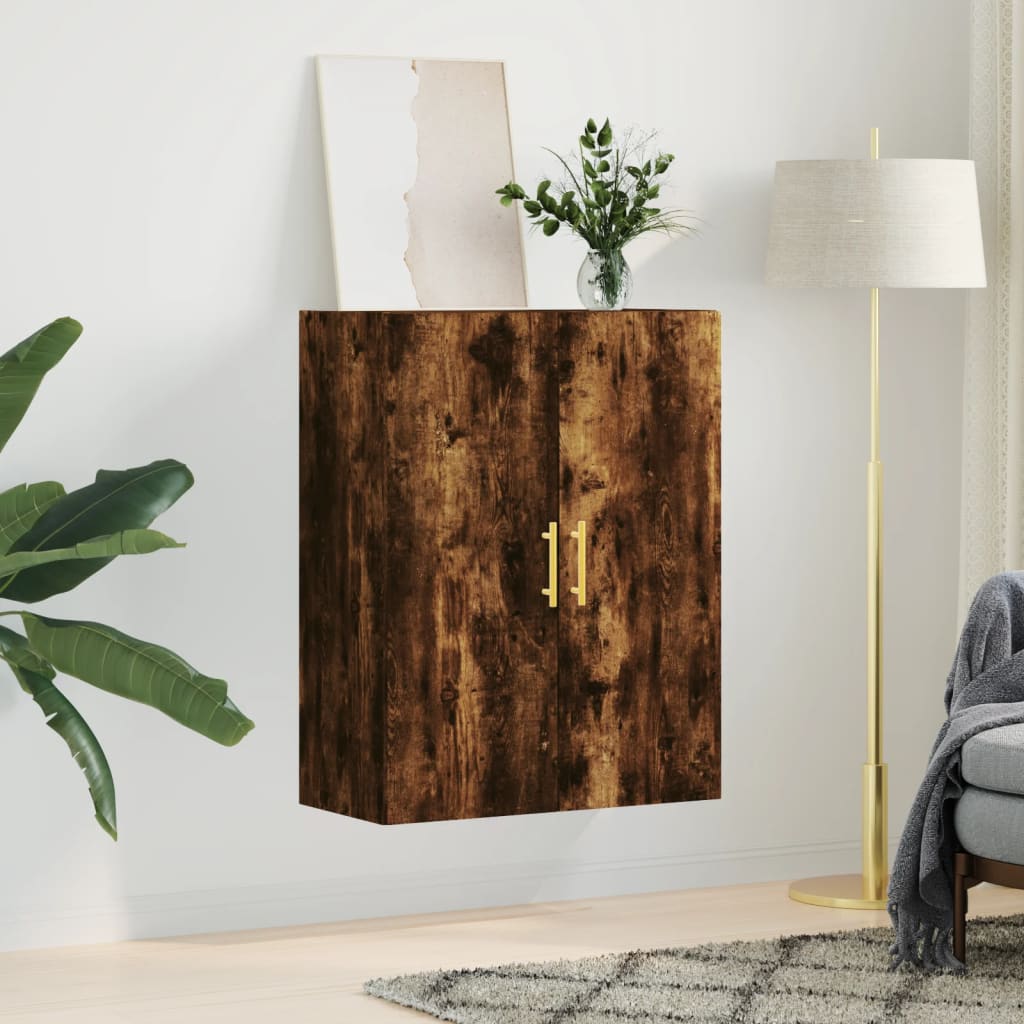 vidaXL Wall Mounted Cabinet Smoked Oak 69,5x34x90 cm