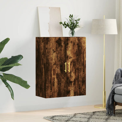 vidaXL Wall Mounted Cabinet Smoked Oak 69,5x34x90 cm