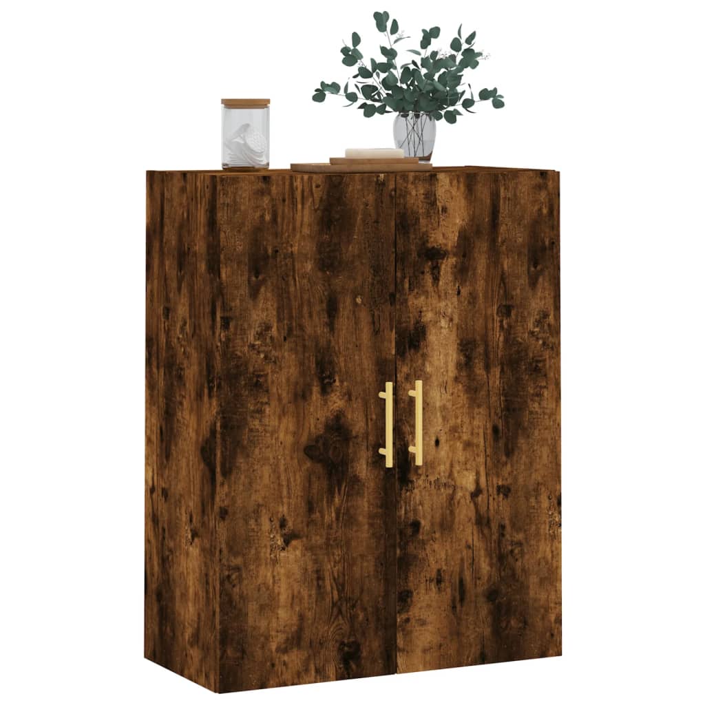 vidaXL Wall Mounted Cabinet Smoked Oak 69,5x34x90 cm