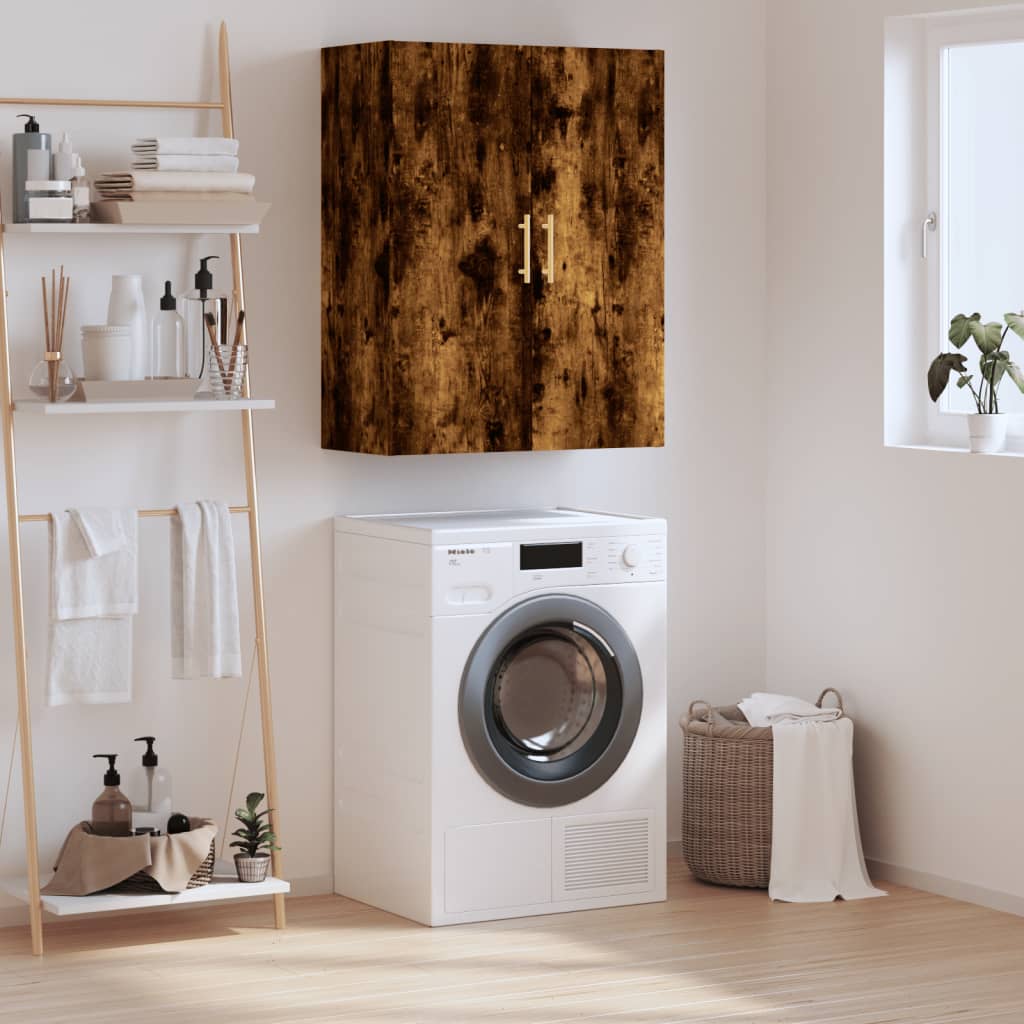 vidaXL Wall Mounted Cabinet Smoked Oak 69,5x34x90 cm