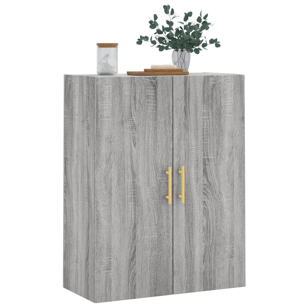 vidaXL Wall Mounted Cabinet Grey Sonoma 69,5x34x90 cm