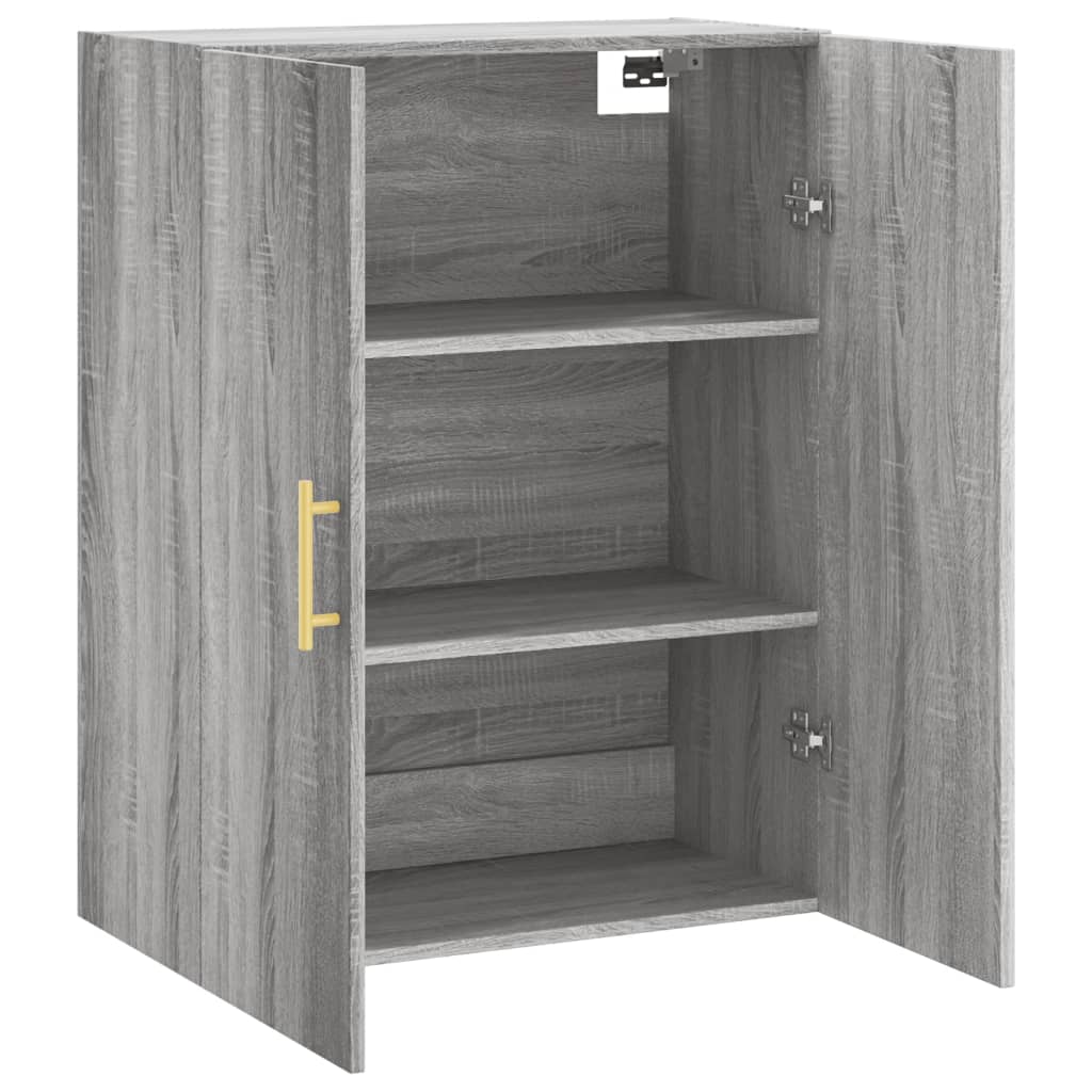 vidaXL Wall Mounted Cabinet Grey Sonoma 69,5x34x90 cm