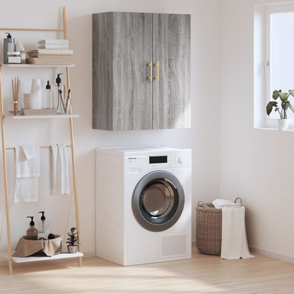 vidaXL Wall Mounted Cabinet Grey Sonoma 69,5x34x90 cm