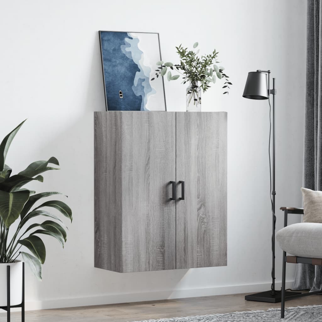 vidaXL Wall Mounted Cabinet Grey Sonoma 69,5x34x90 cm