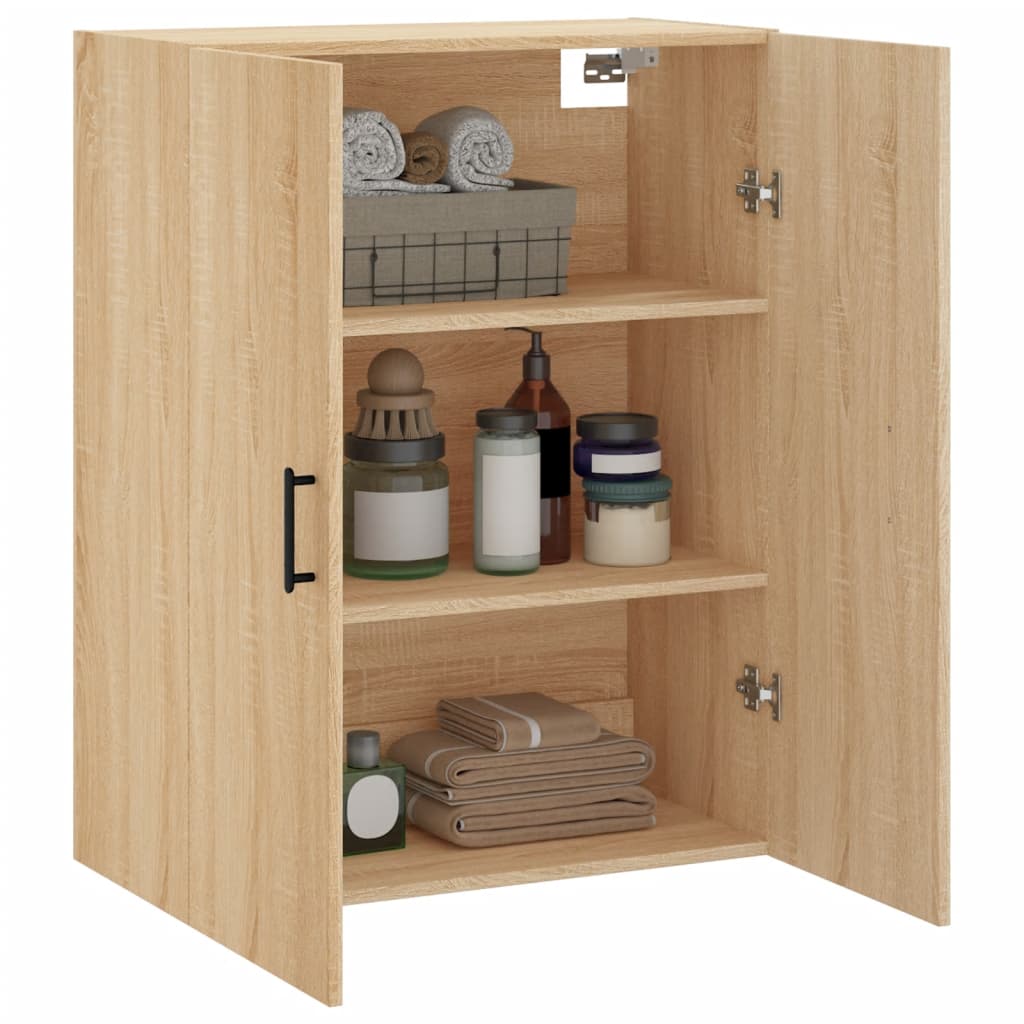 vidaXL Wall Mounted Cabinet Sonoma Oak 69,5x34x90 cm