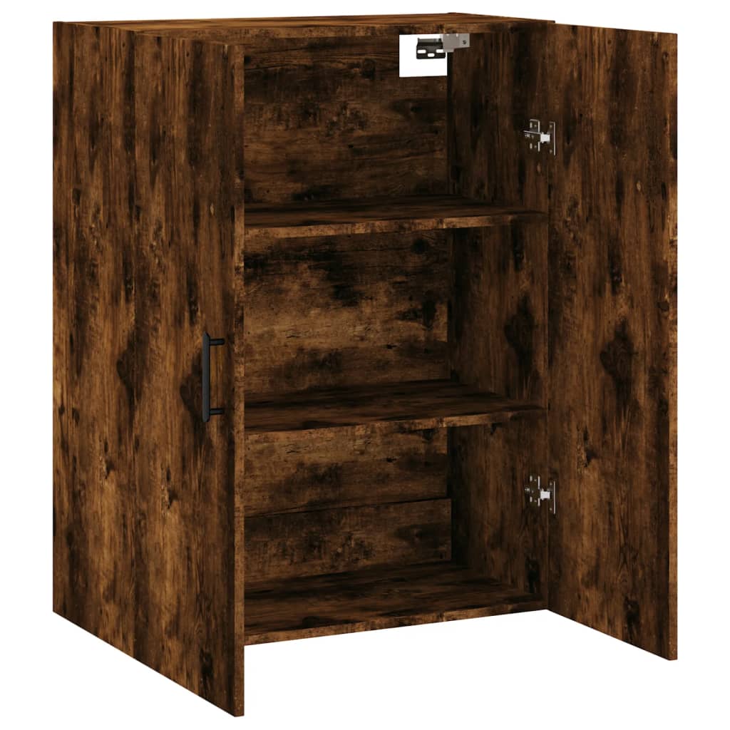 vidaXL Wall Mounted Cabinet Smoked Oak 69.5x34x90 cm