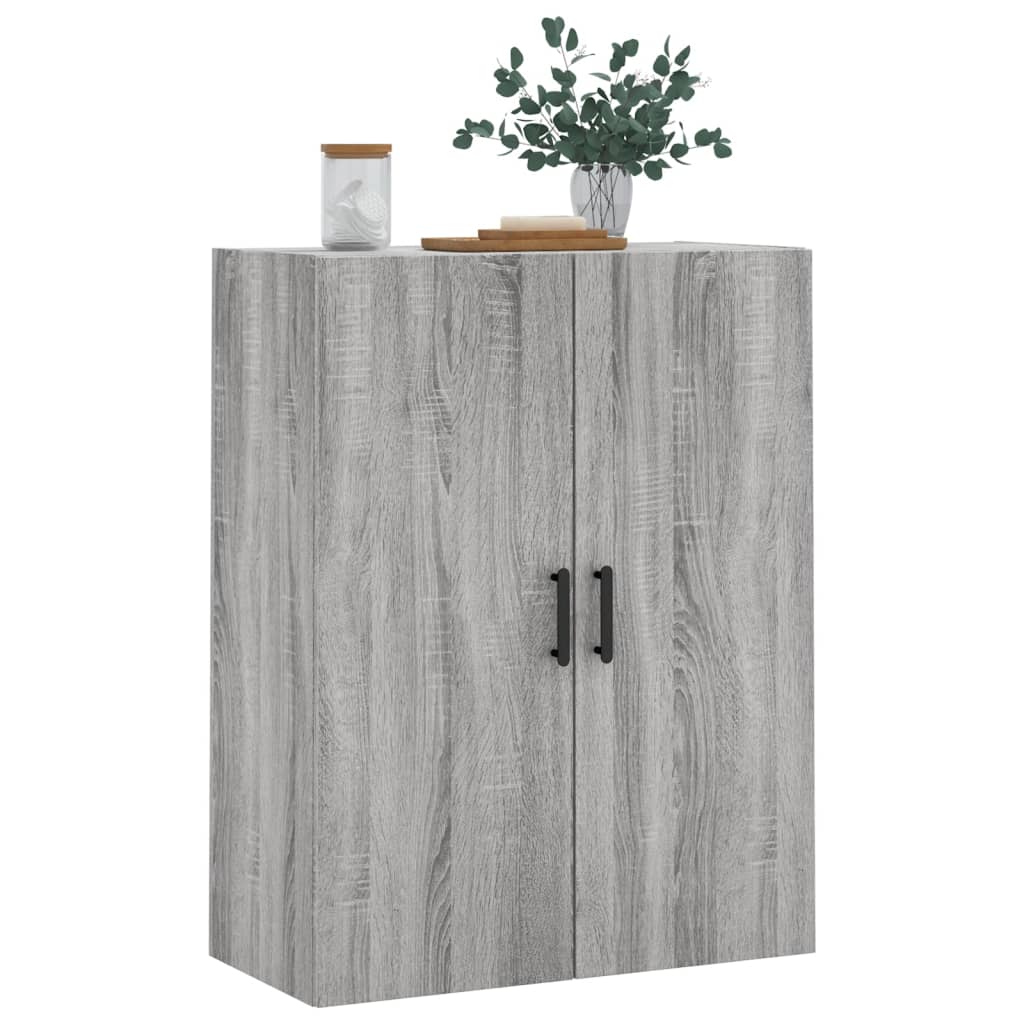 vidaXL Wall Mounted Cabinet Grey Sonoma 69,5x34x90 cm