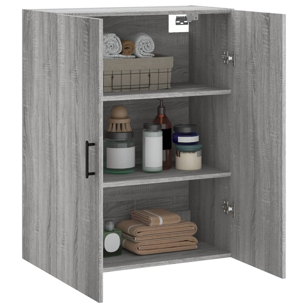 vidaXL Wall Mounted Cabinet Grey Sonoma 69,5x34x90 cm