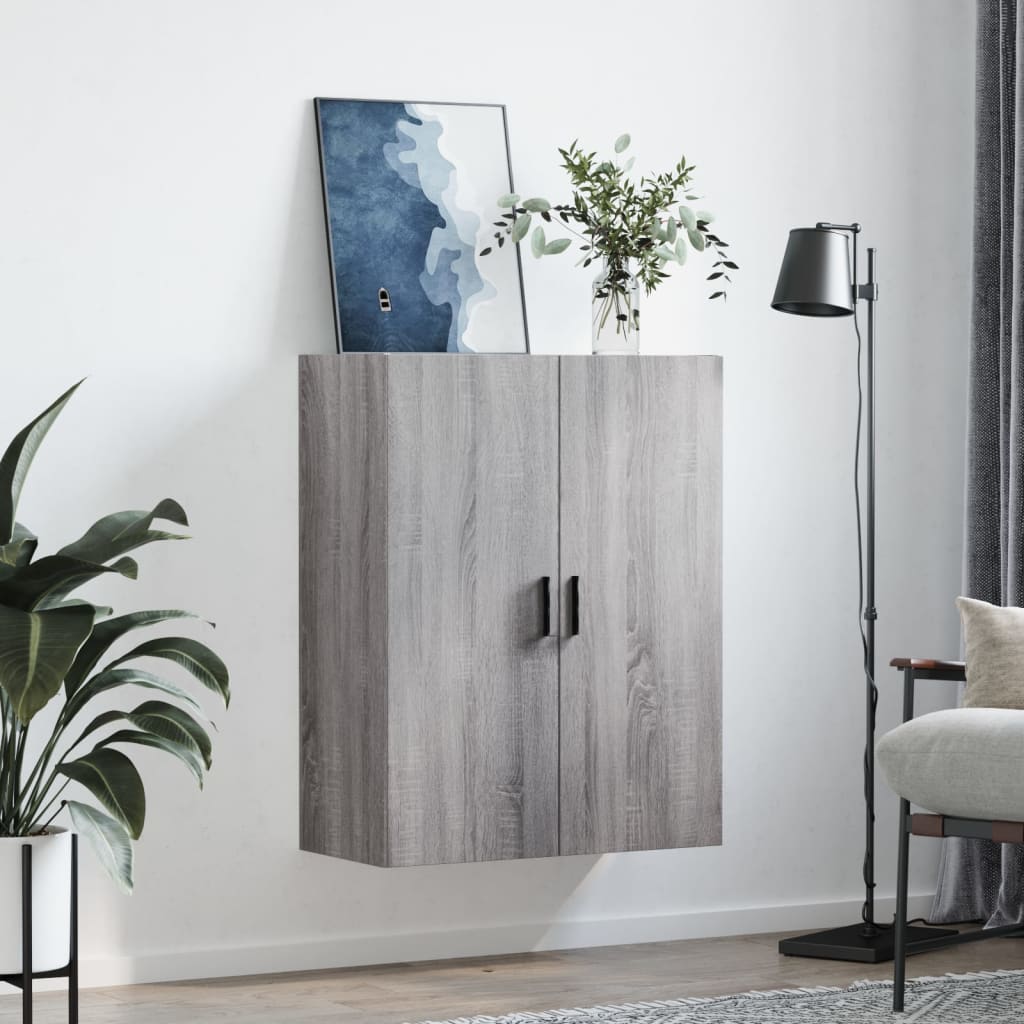 vidaXL Wall Mounted Cabinet Grey Sonoma 69,5x34x90 cm