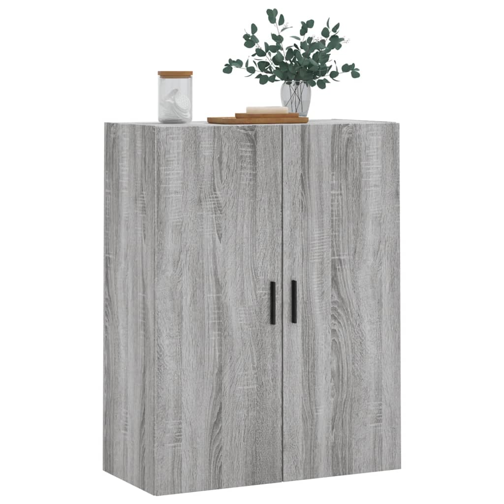 vidaXL Wall Mounted Cabinet Grey Sonoma 69,5x34x90 cm