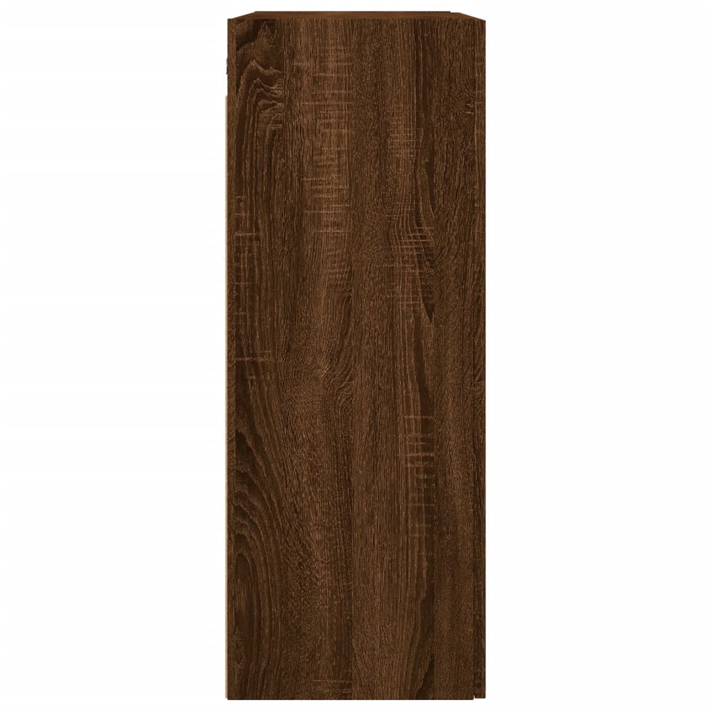 vidaXL Wall Mounted Cabinet Brown Oak 69.5x34x90 cm