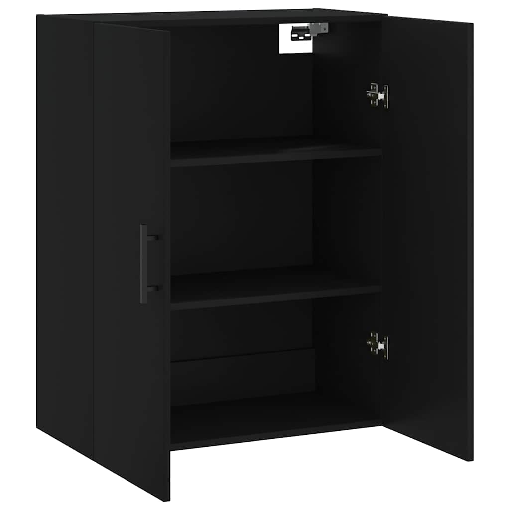 vidaXL Wall Mounted Cabinet Black 69,5x34x90 cm