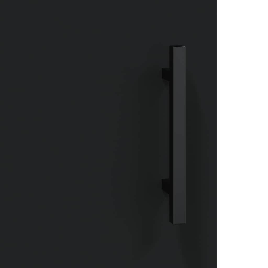 vidaXL Wall Mounted Cabinet Black 69,5x34x90 cm