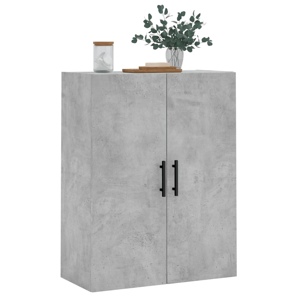 vidaXL Wall Mounted Cabinet Concrete Grey 69,5x34x90 cm