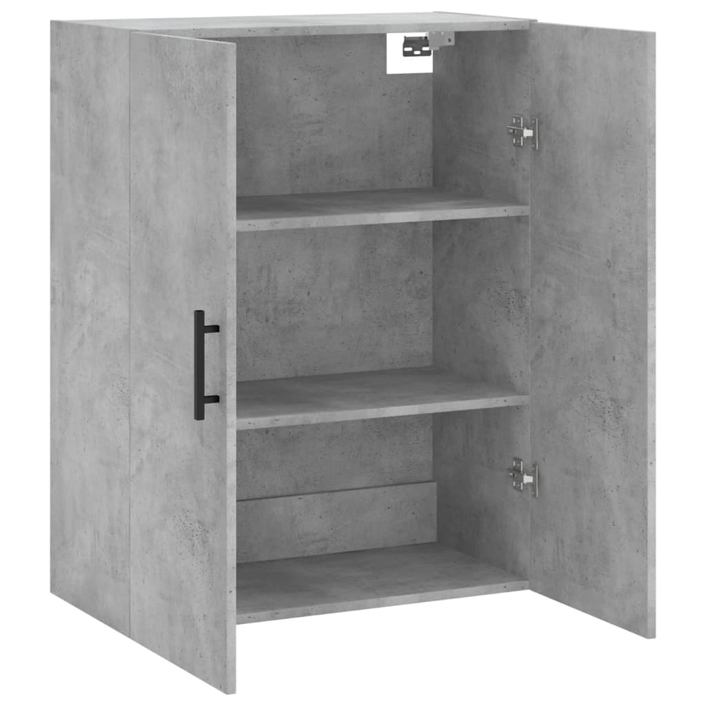 vidaXL Wall Mounted Cabinet Concrete Grey 69,5x34x90 cm