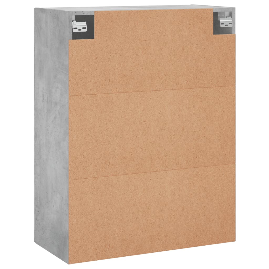 vidaXL Wall Mounted Cabinet Concrete Grey 69,5x34x90 cm
