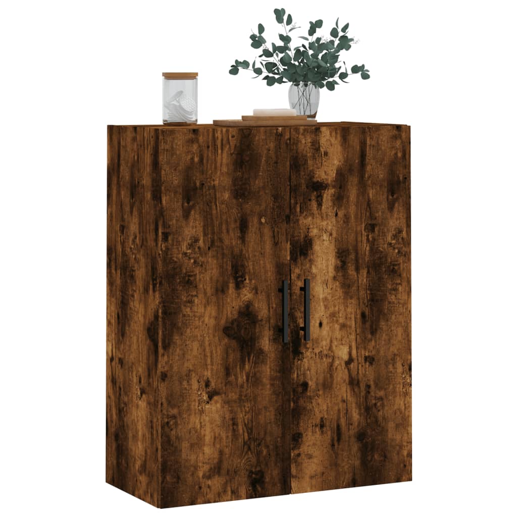vidaXL Wall Mounted Cabinet Smoked Oak 69,5x34x90 cm