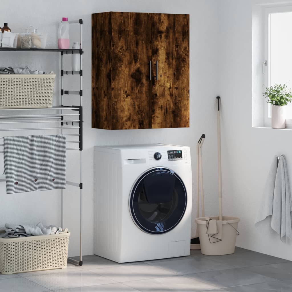vidaXL Wall Mounted Cabinet Smoked Oak 69,5x34x90 cm