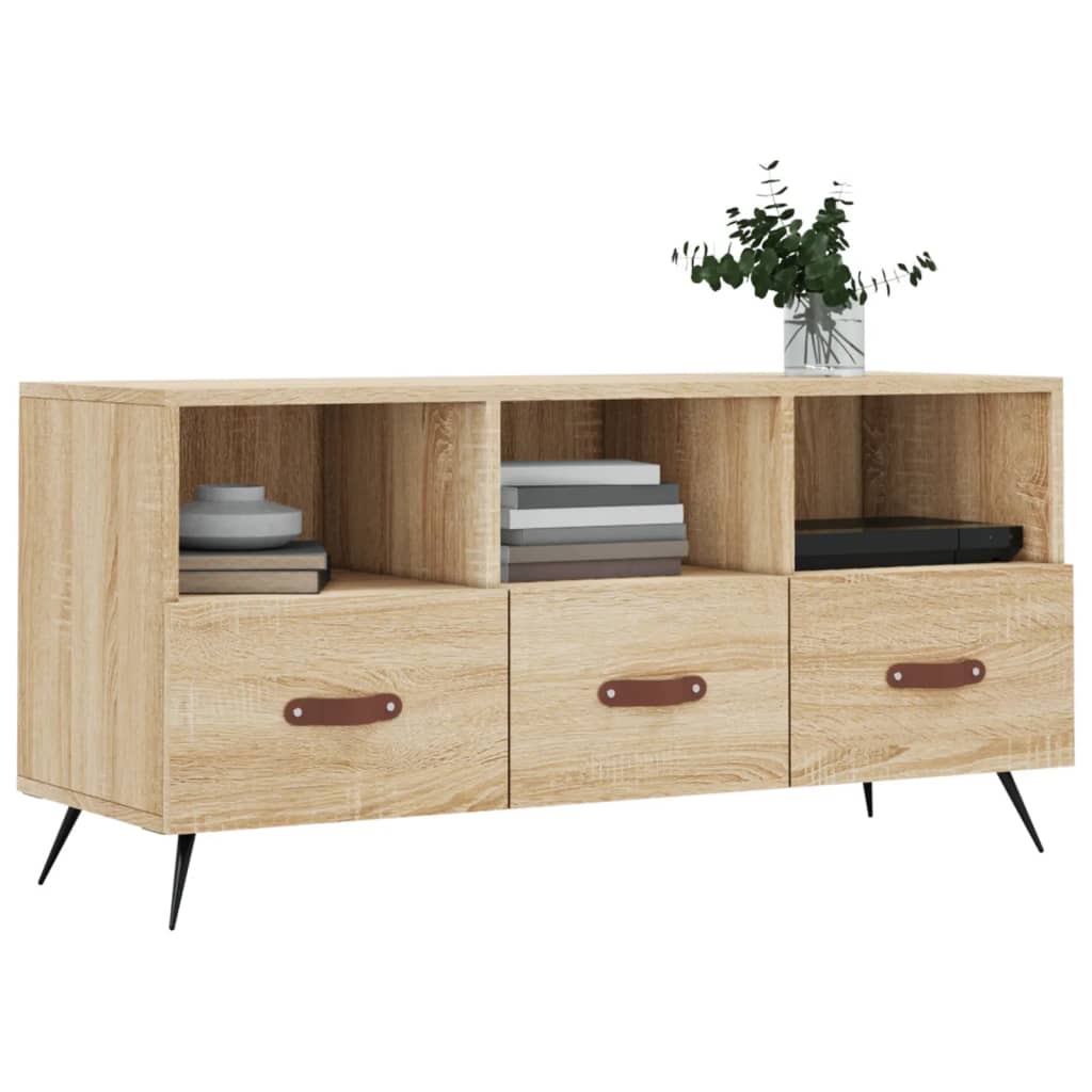 vidaXL TV Cabinet Sonoma Oak 102x36x50 cm Engineered Wood