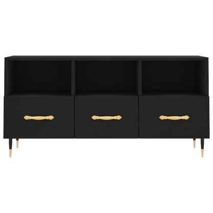 vidaXL TV Cabinet Black 102x36x50 cm Engineered Wood