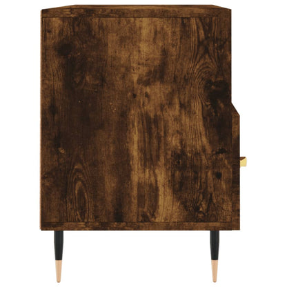 vidaXL TV Cabinet Smoked Oak 102x36x50 cm Engineered Wood
