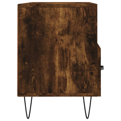 vidaXL TV Cabinet Smoked Oak 102x36x50 cm Engineered Wood