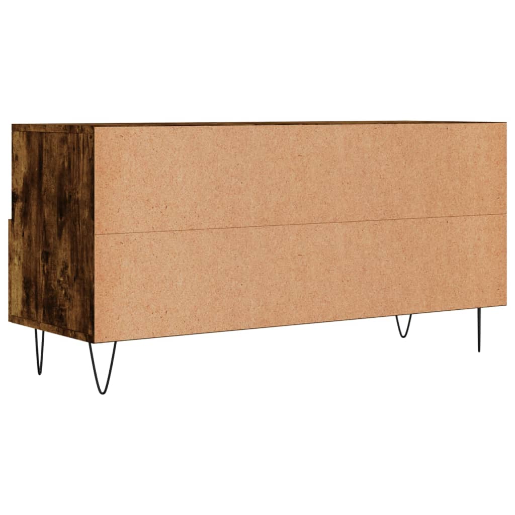 vidaXL TV Cabinet Smoked Oak 102x36x50 cm Engineered Wood