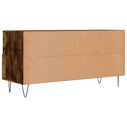 vidaXL TV Cabinet Smoked Oak 102x36x50 cm Engineered Wood