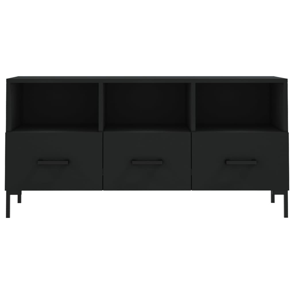 vidaXL TV Cabinet Black 102x36x50 cm Engineered Wood