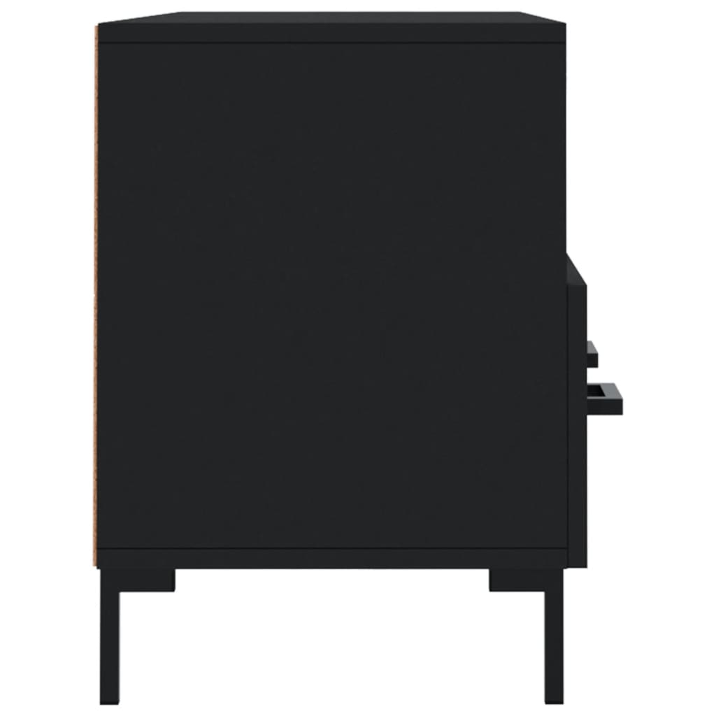 vidaXL TV Cabinet Black 102x36x50 cm Engineered Wood