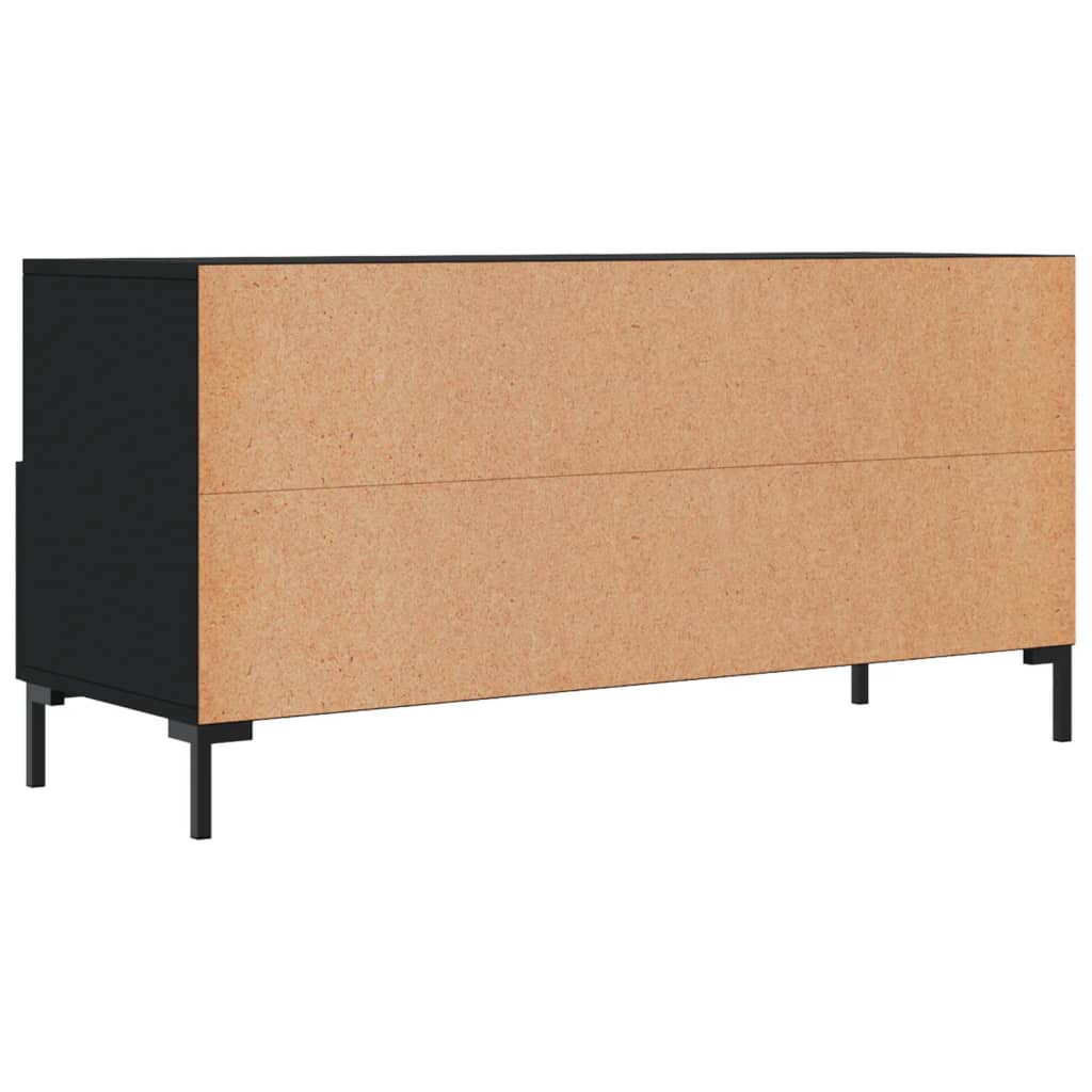 vidaXL TV Cabinet Black 102x36x50 cm Engineered Wood