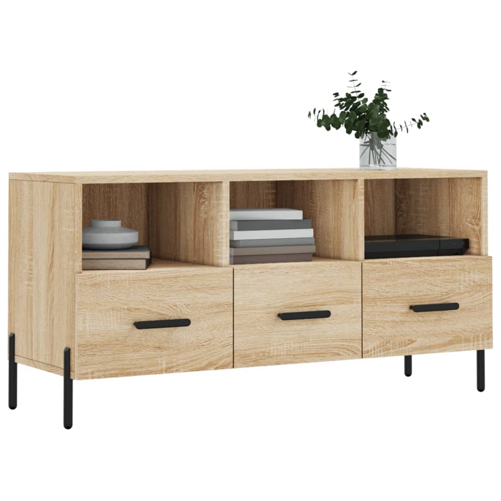 vidaXL TV Cabinet Sonoma Oak 102x36x50 cm Engineered Wood
