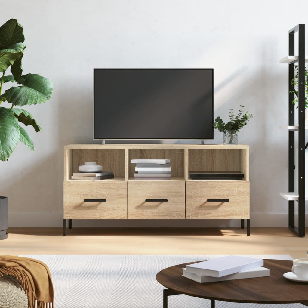 vidaXL TV Cabinet Sonoma Oak 102x36x50 cm Engineered Wood