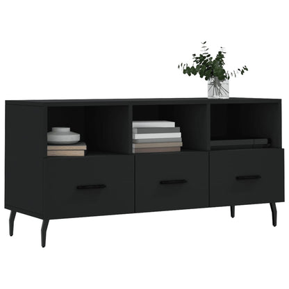 vidaXL TV Cabinet Black 102x36x50 cm Engineered Wood