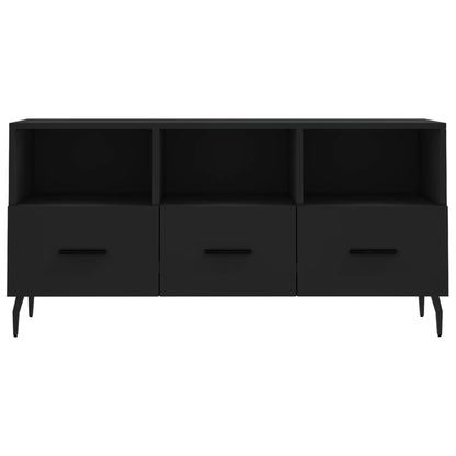 vidaXL TV Cabinet Black 102x36x50 cm Engineered Wood
