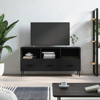 vidaXL TV Cabinet Black 102x36x50 cm Engineered Wood