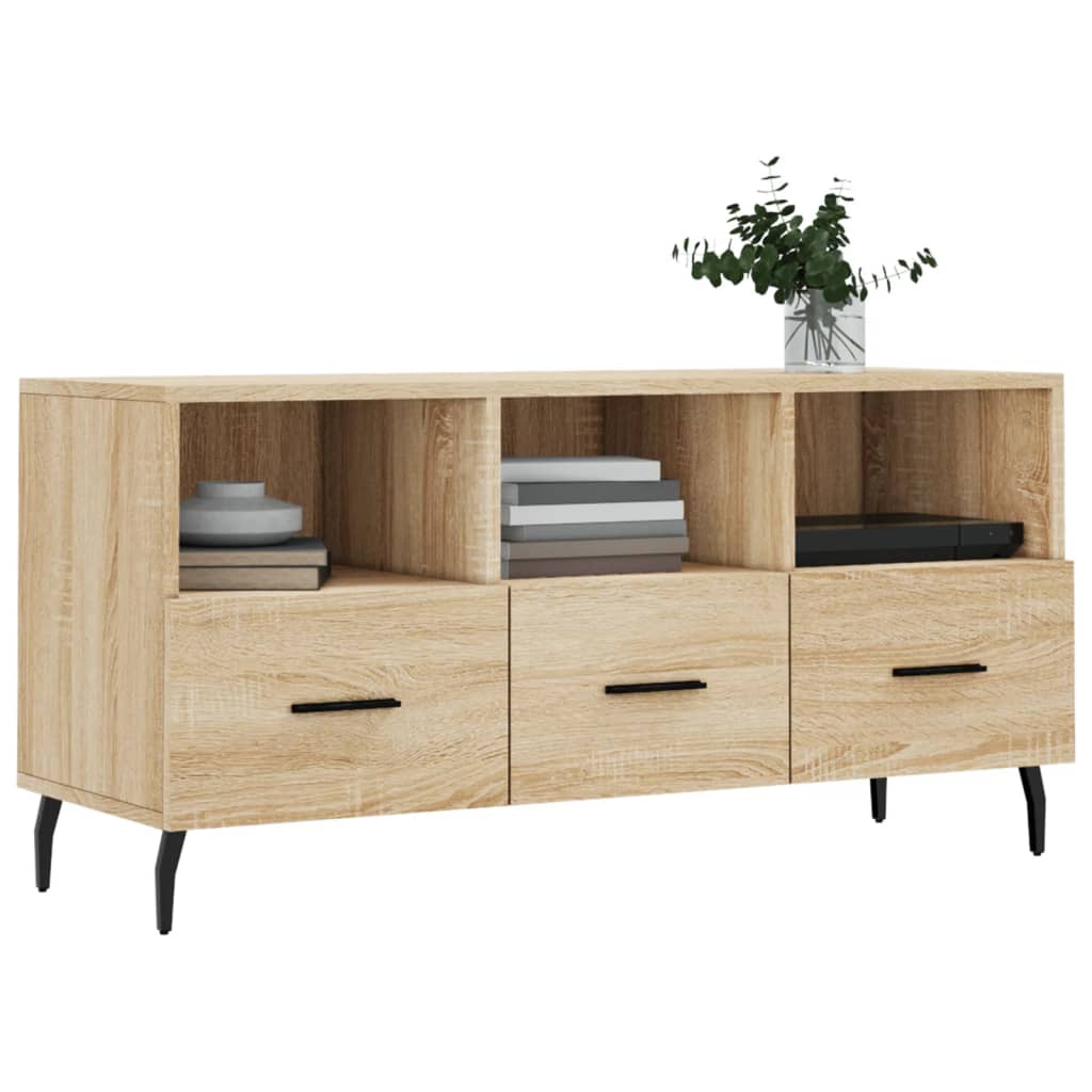 vidaXL TV Cabinet Sonoma Oak 102x36x50 cm Engineered Wood