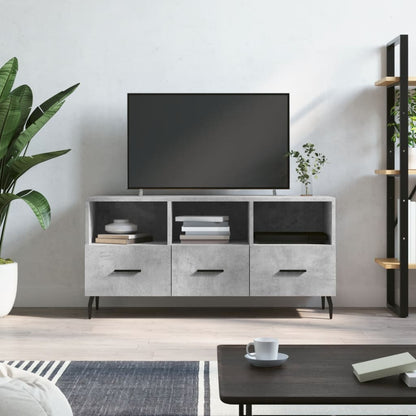 vidaXL TV Cabinet Concrete Grey 102x36x50 cm Engineered Wood